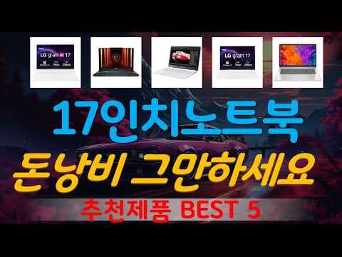 2026년 전문가가 엄선한 17인치 가성비 노트북 선택 가이드
